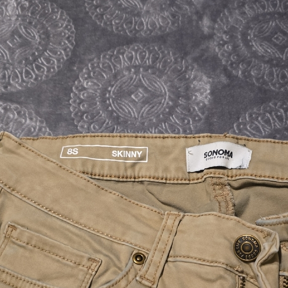 Sonoma Women's Beige Skinny Pants - Picture 3 of 3